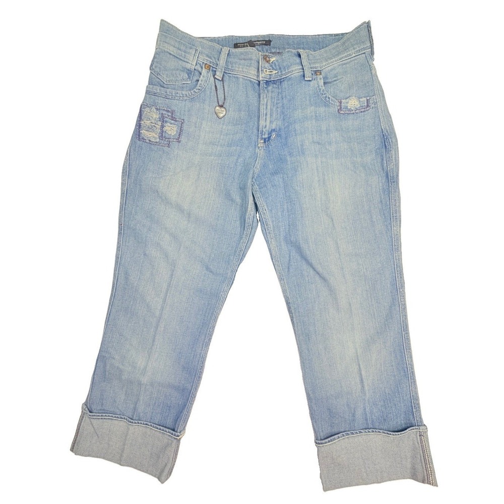 Vintage Y2K Polo Jeans Co Ralph Lauren Patchwork Capri Jeans Women's‎ 32